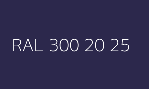 Color RAL 300 20 25