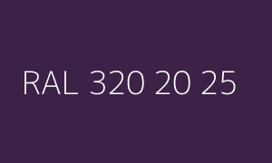 Color RAL 320 20 25