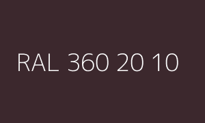 Color RAL 360 20 10