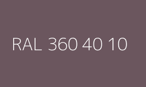 Color RAL 360 40 10